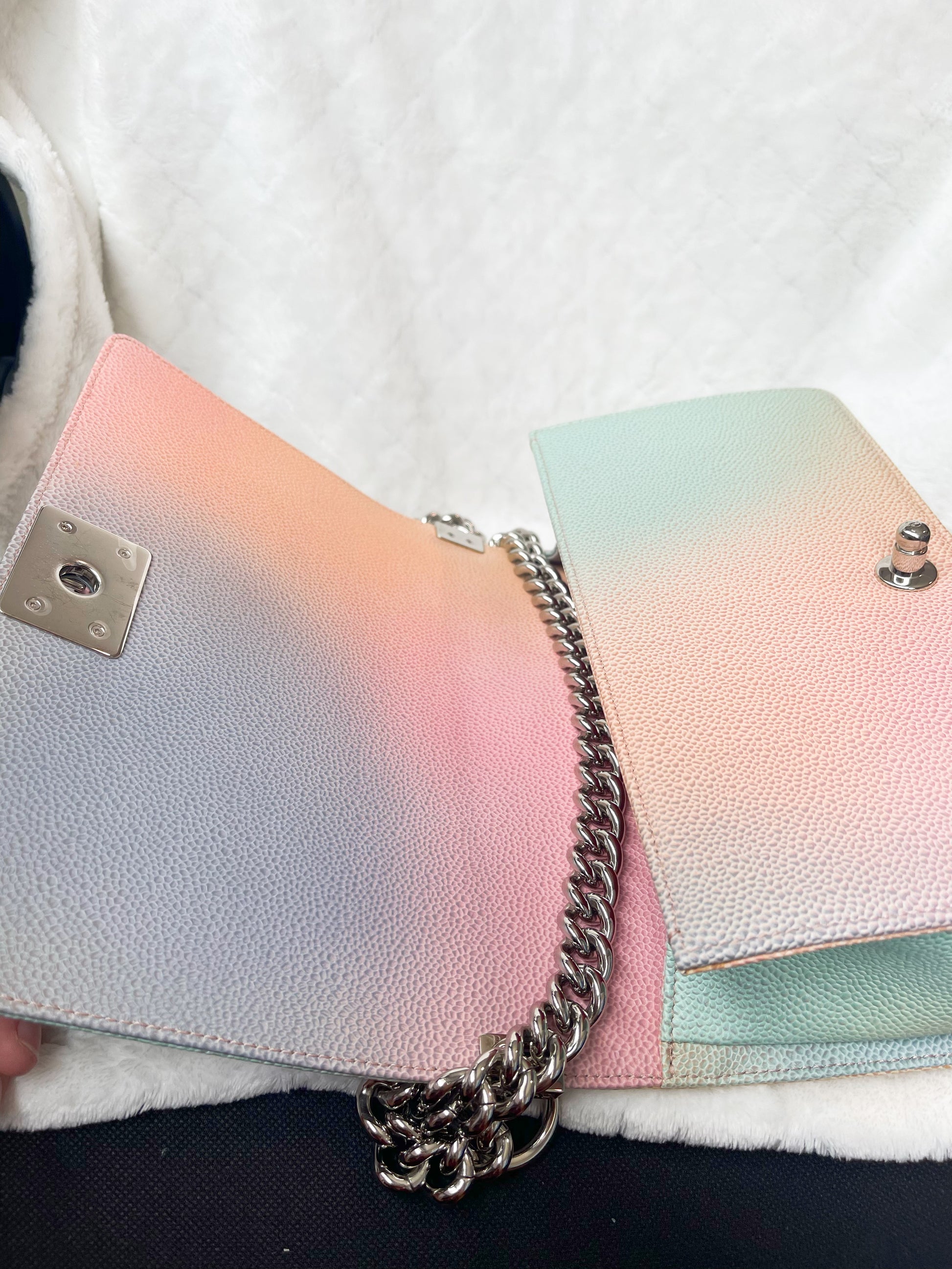 Chanel medium 2025 boy flap bag