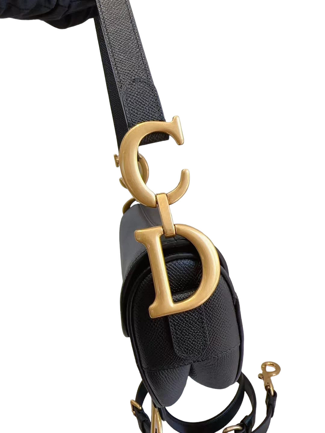 Dior Saddle  Black Medium Bag With Strap