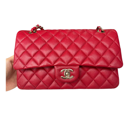 Chanel Classic 19B Red Medium Flap Bag