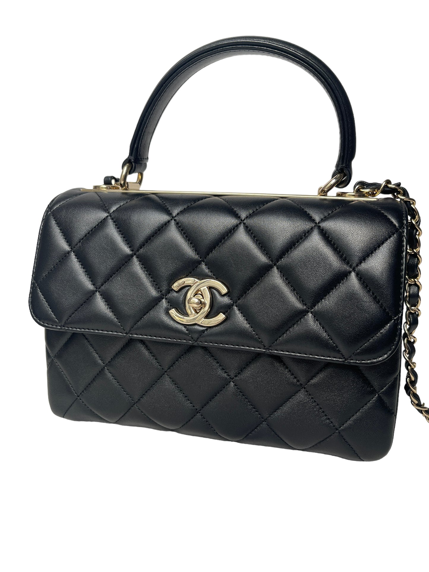 Chanel Trendy CC Small Black Lambskin Gold Hardware