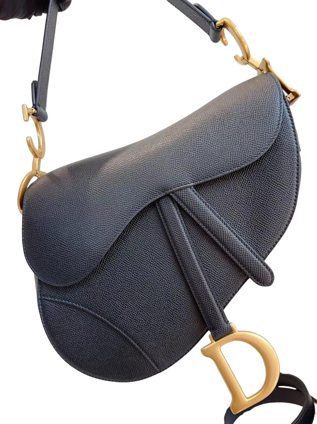 Dior Saddle  Black Medium Bag With Strap