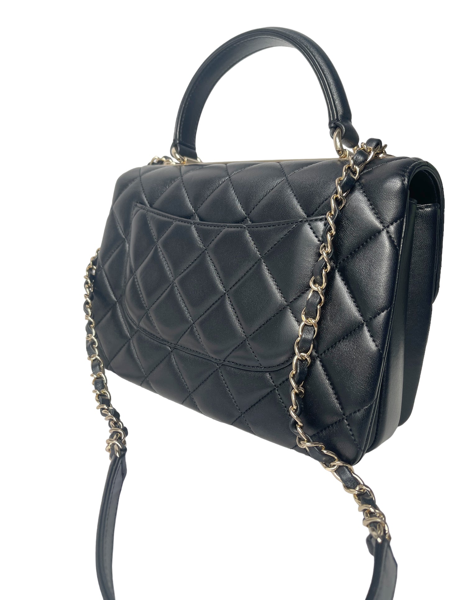 Chanel Trendy CC Small Black Lambskin Gold Hardware