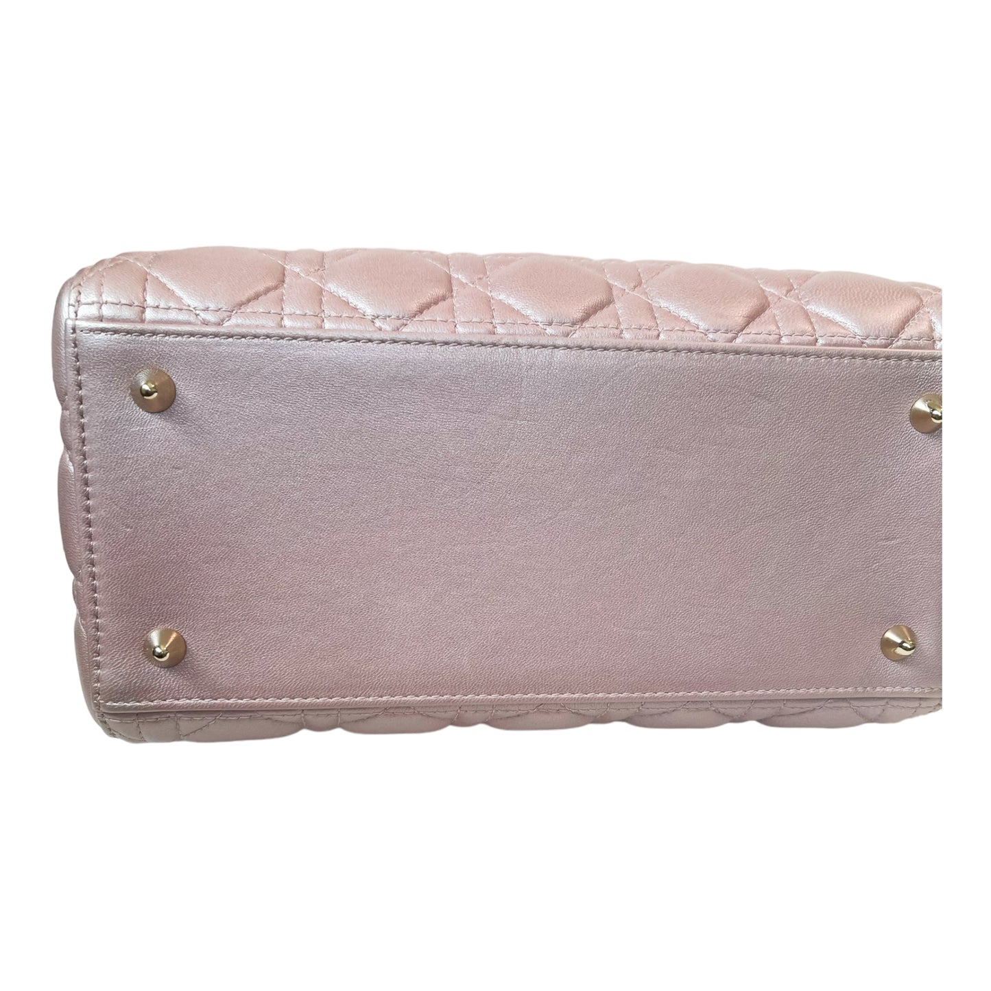 Christian Dior Medium Lady Dior Pink Lambskin Gold Hardware