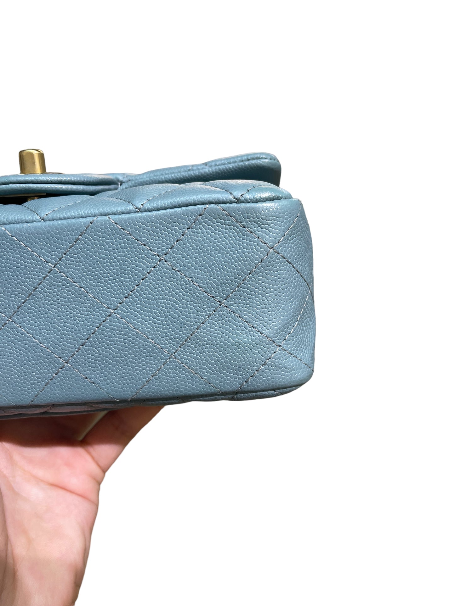 Chanel Classic Mini Rectangular 18C Light Blue