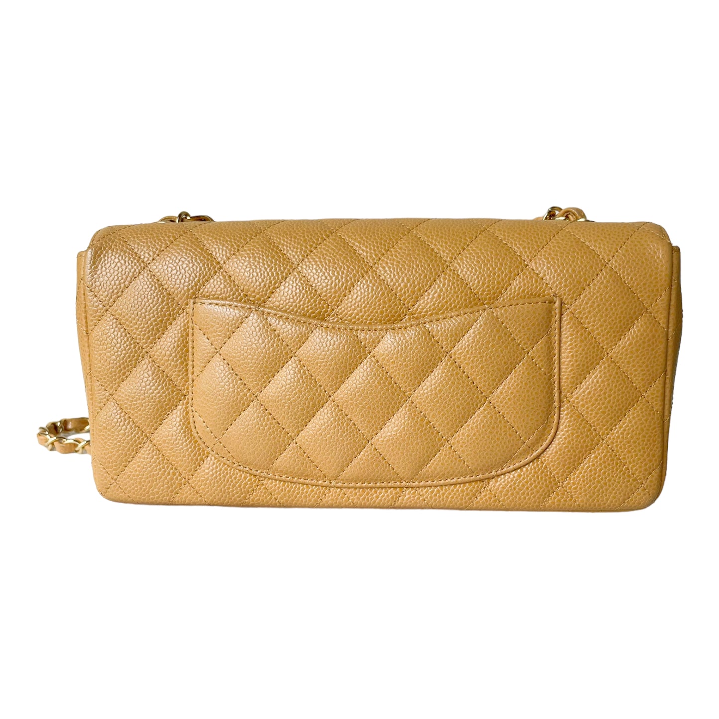 Chanel Brown Quilted Caviar Small Classic Flap Bag Gold Hardware, 2023 (Very Good)