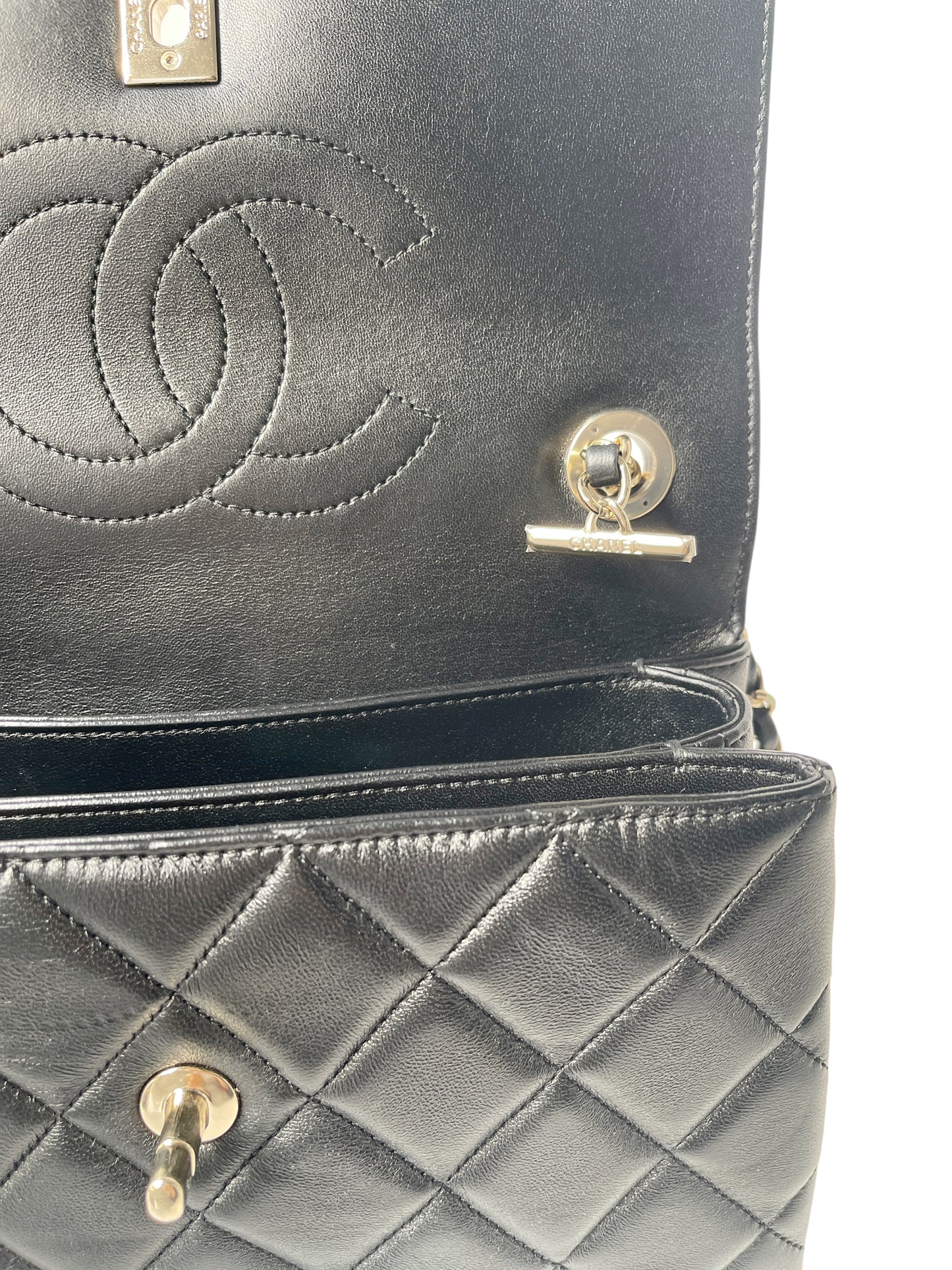 Chanel Trendy CC Small Black Lambskin Gold Hardware