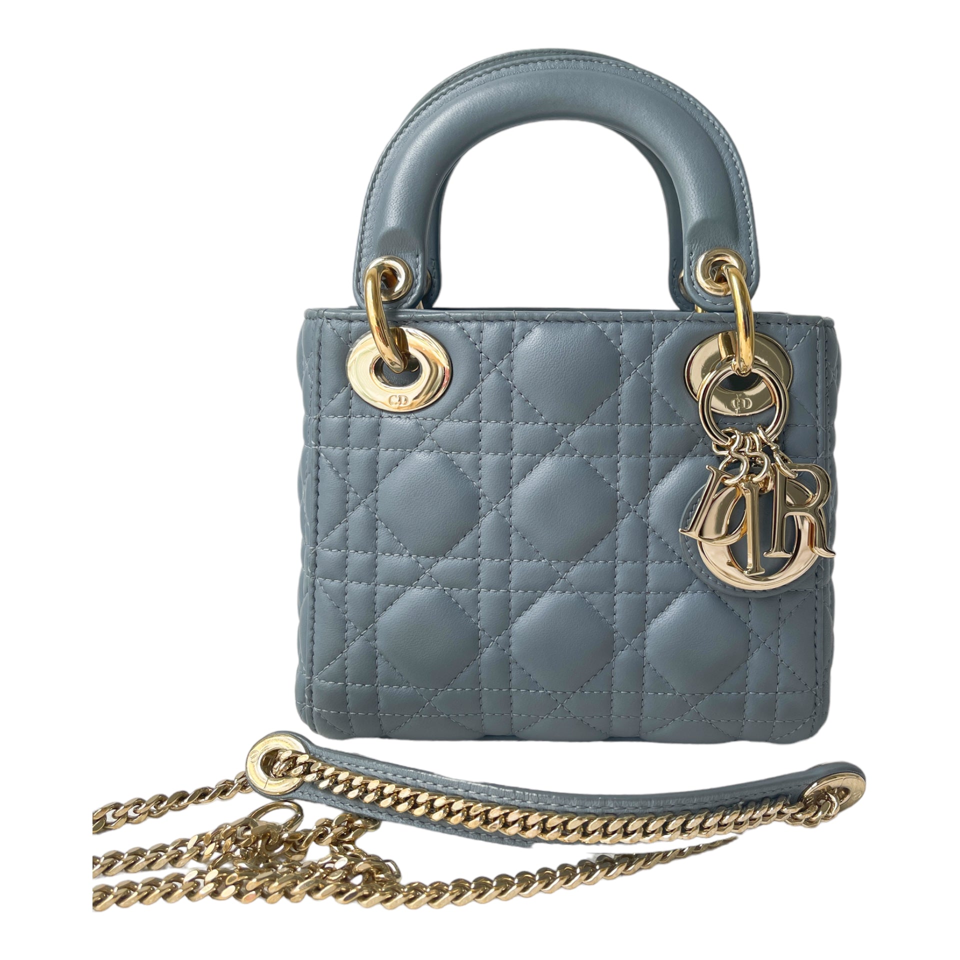 Lady dior sky blue best sale